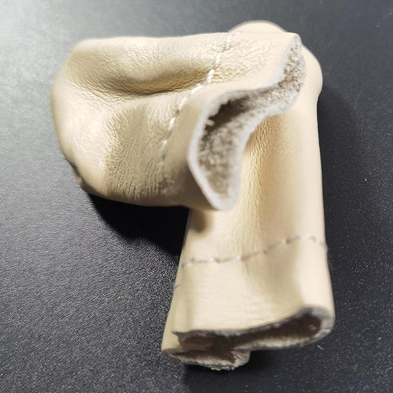 2 szt. Bezpieczne skórzane filcowanie igłą na palec kciukowy i wskazujący, ochrona naparstka, osłona, narzędzie do rękodzieła, haftu