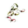 6PCS Bead Head Ice Silk Nymph Fly Fishing Lure, Sharp High Carbon Hook Sinking Bait for Trout Minnow Panfish
