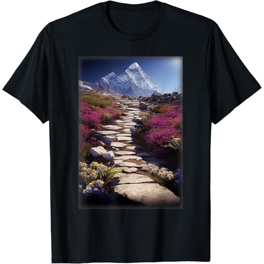 Путь к вершине Эвереста Солнце светит в глубине Футболка XXXXXL чёрный