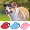 Sommer-Hundekappe, verstellbar, für Welpen, Baseballmütze mit Ohrlöchern, Outdoor-Sport, Haustier-Sonnenhut, Chihuahua, französische Bulldogge, Visierhut