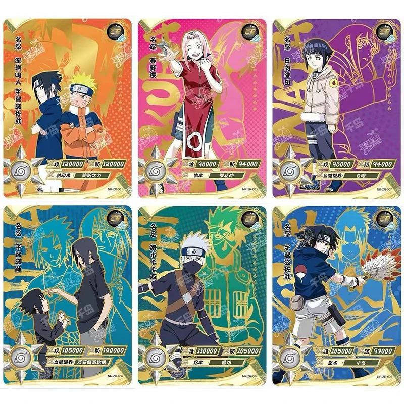 KAYOU Genuine Naruto Cards ZR 01-36 Uzumaki Sasuke Kakashi Tsunade Rare Bronzing Anime Character Collection Card Gifts Toys