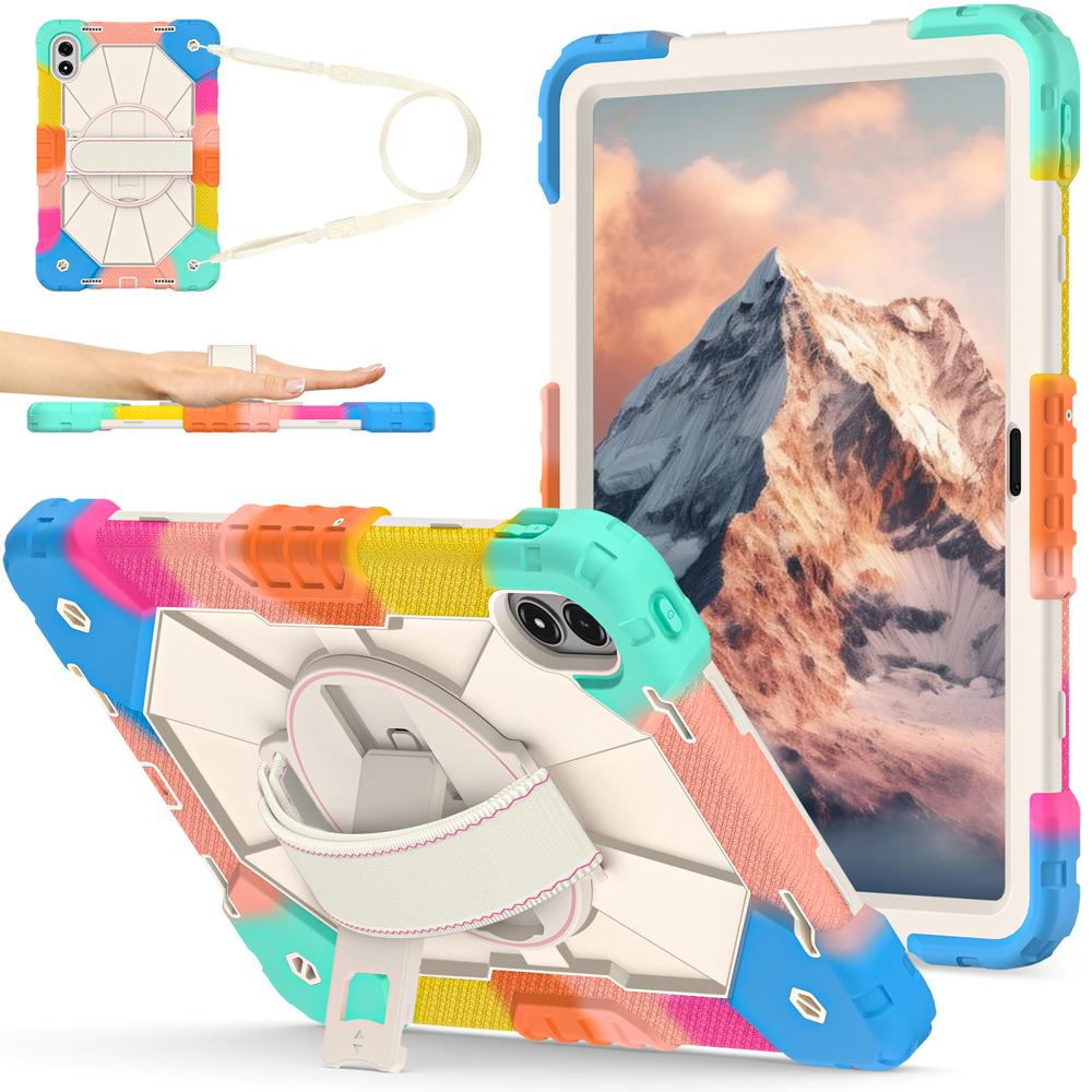 Silicone+PC Tablet Cases for 12.1'' Xiaomi Redmi Pad 2 Pro/Poco Pad M1 Case Shockproof Cover Fundas Rotating Stand Shell