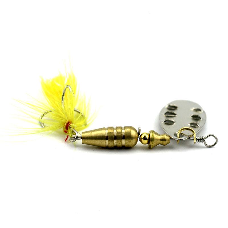 5Pc HENGJIA 0.26oz/2.6'' Fishing Spinner Spoon Metal Lure Pike Bass Trout Bait Fishing Tackle Hook
