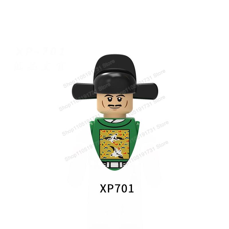 MOC Chinese Soldier Figures Building Blocks Shangzhou Dynasty Qin Dynasty Castle Warrior Knights Army Accessories Bricks Toys