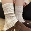 Twist Wool Socks, Idea Yarn Socks, Thickened Fleece, Warm Sleep, Winter Versatile Stack Socks