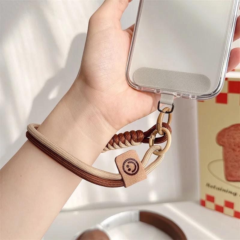 Handy-Lanyard Handgelenkschlaufe Gewebtes Handy-Lanyard Kreativer Schlüsselanhänger Hängeseil Anti-Verlust Sicherheitsarmband Universelles Kurzes Seil