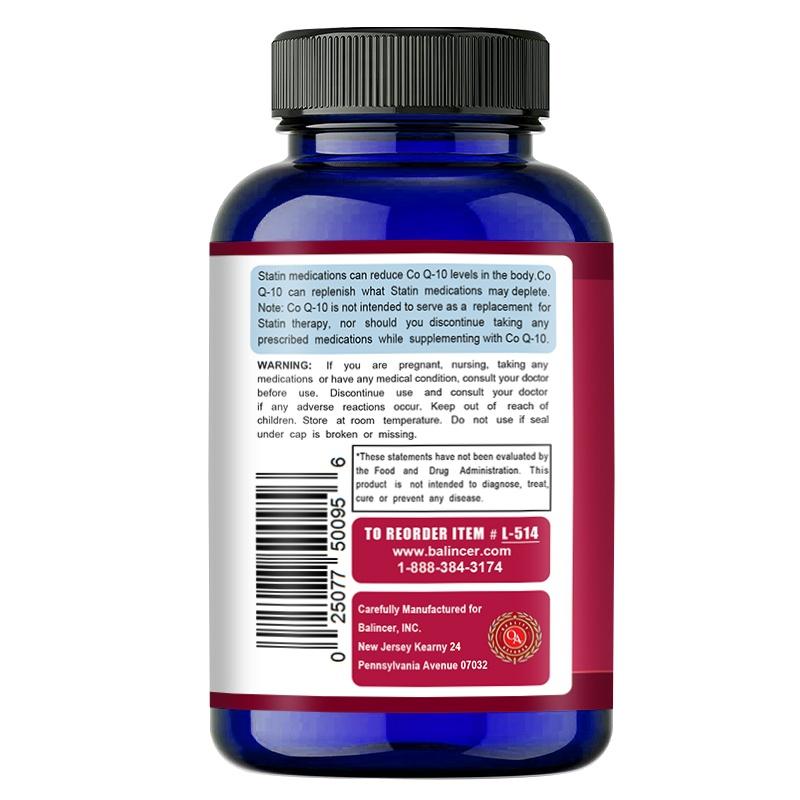 Balincer CoQ10 Supplement, 300mg, 3X Better Absorption, 120 Capsules