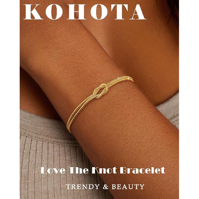 KOHOTA Silber Gold Armbänder für Damen Trendiges Armband-Set Anlaufgeschützt