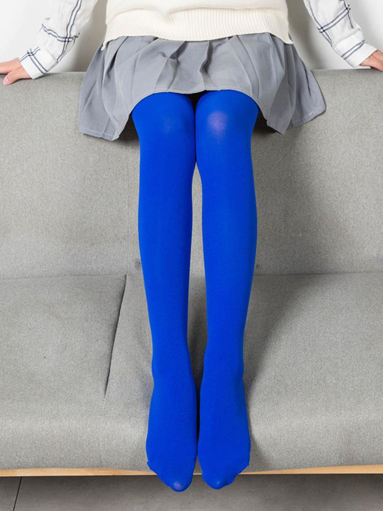 80D Candy Colors Women High Elasticity Tights Multicolour Velvet Sexy Seamless Pantyhose Spring Autumn Long Lady Girls Stockings