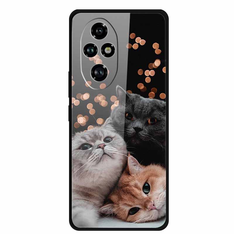 Tempered Glass Case For Honor 200 Pro Case Hard Phone Back Cover Soft Bumper For Honor 200 Pro Case Honor200 Pro 200Pro Bag Capa