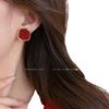 Red Encore Women's Brightening Ear Studs - 2026 Autumn/Winter Versatile Christmas Accessories