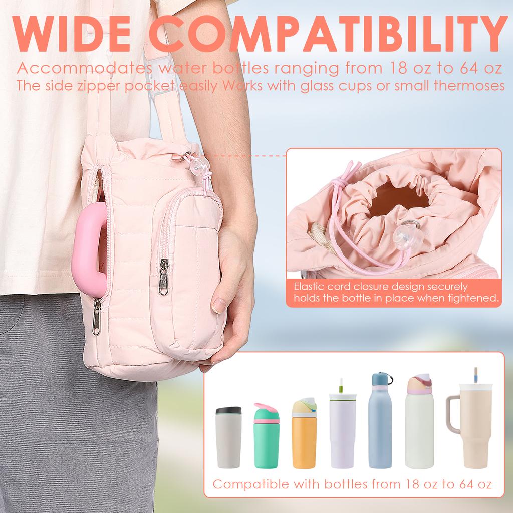 Storage Bag for Bottle Cell Phone Outdoor Travel Protective Cover for Water Cup Small Messenger Bag Portable Bottle Pocket