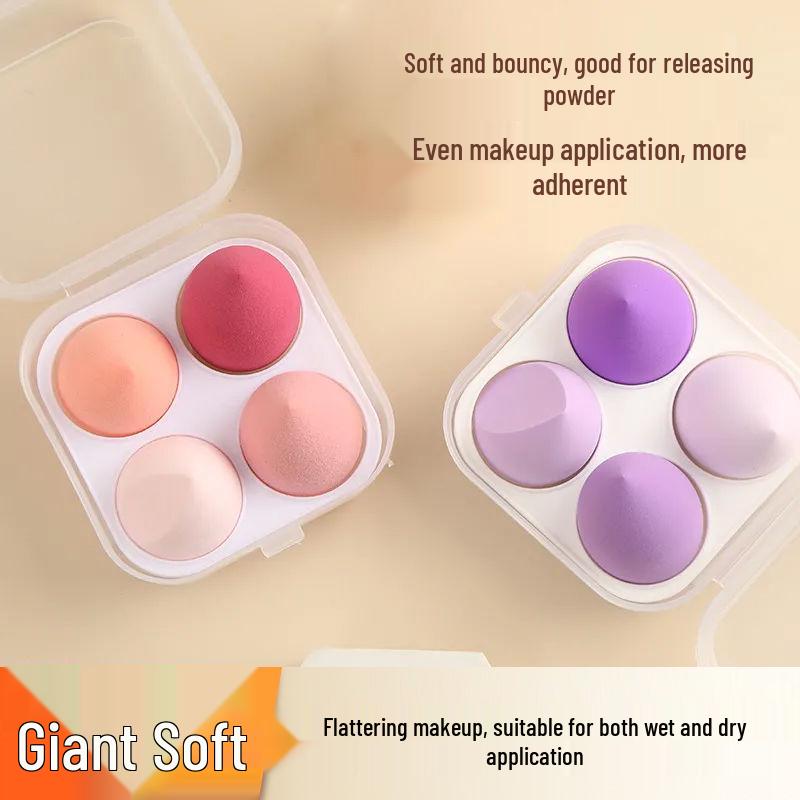 Non-Absorbing, Super Soft Makeup Sponge - Colorful Puff with Cut Surface for Liquid Foundation