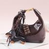Colgante de Cuerda Tejida Dachshund y Amuleto de Cuero para Teléfono/Bolso