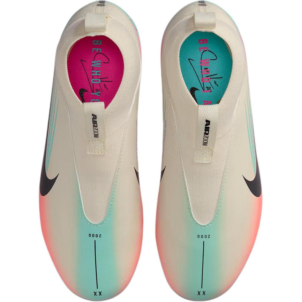 Sam Kerr x Nike Mercurial Superfly 10 Academy GS MG Pale Ivory Black Kinder Fußballschuhe Grau IB4439-100