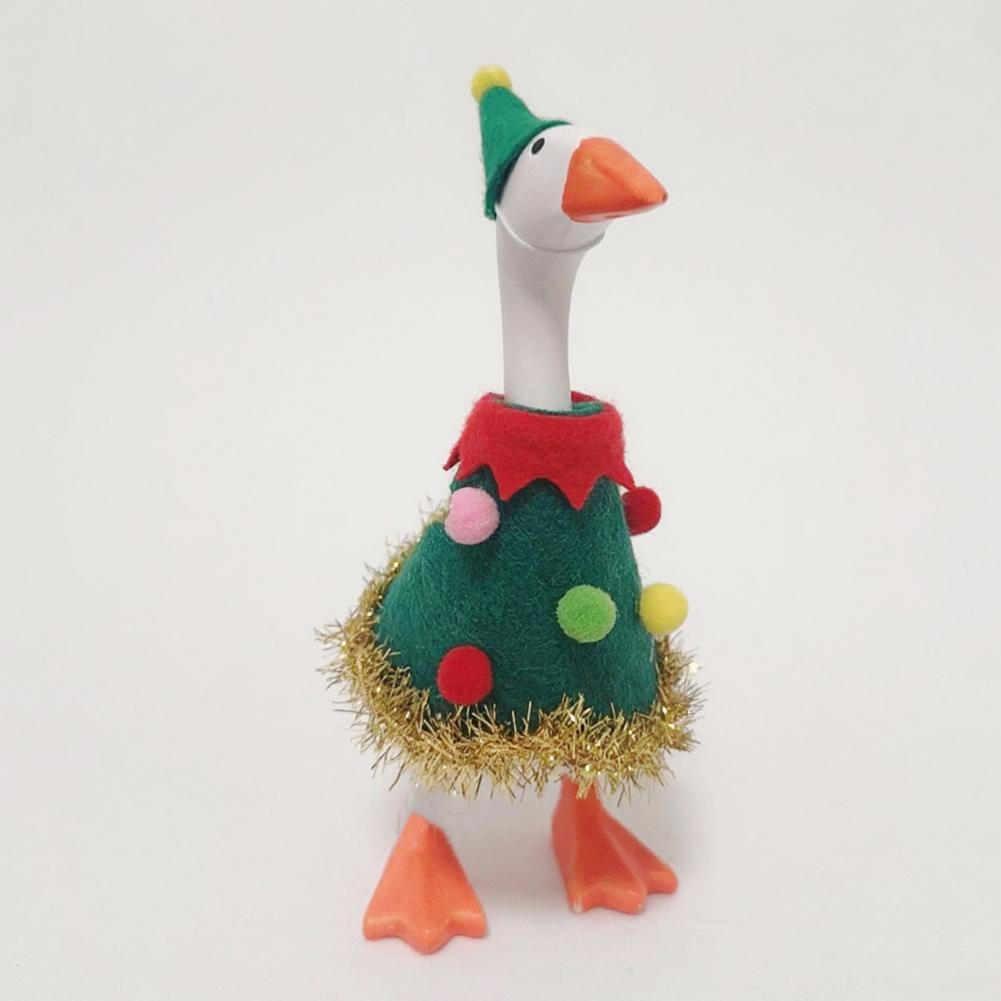 Festive Table Decor Goose Christmas Costume Festive Christmas Tree Goose Outfit for 7 Statue Holiday Desk Clothes