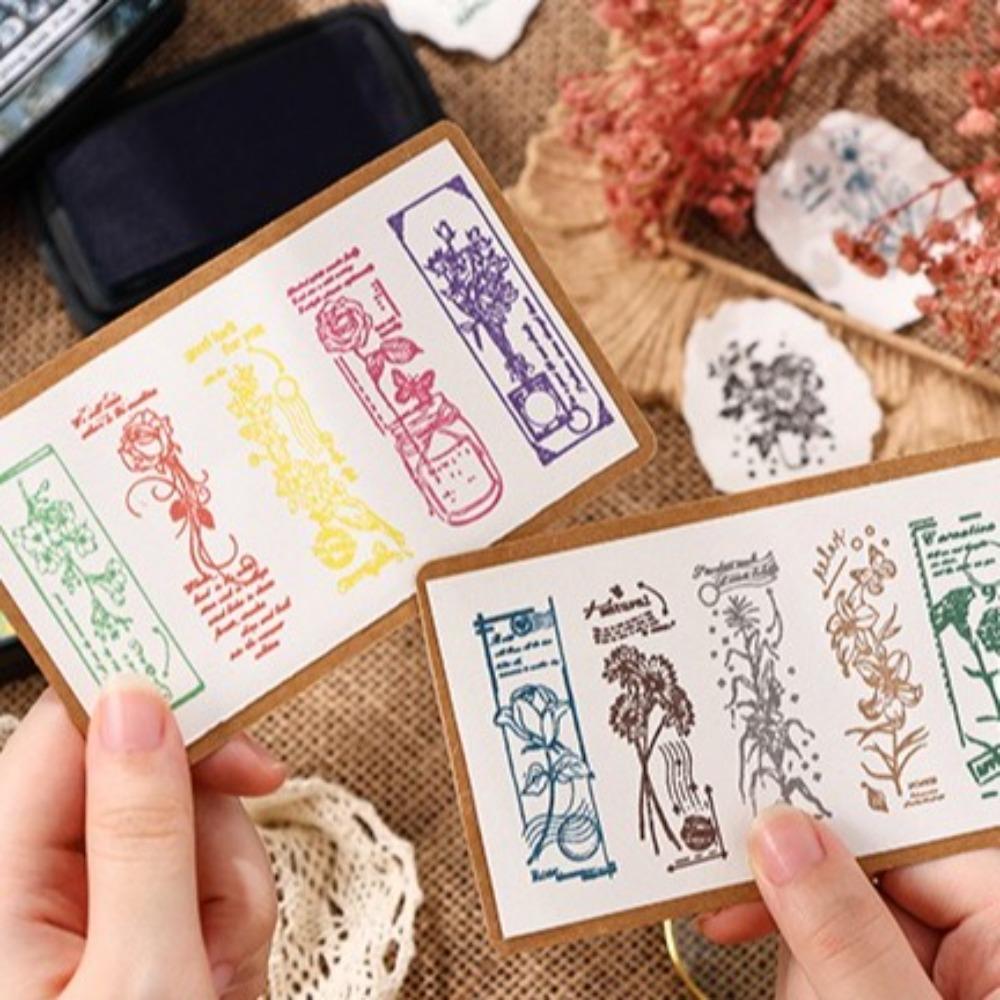 Colorful Self Ink Stamp Easy to Use Inkpad New Student Supplies  for Planner Stamps Scrapbook