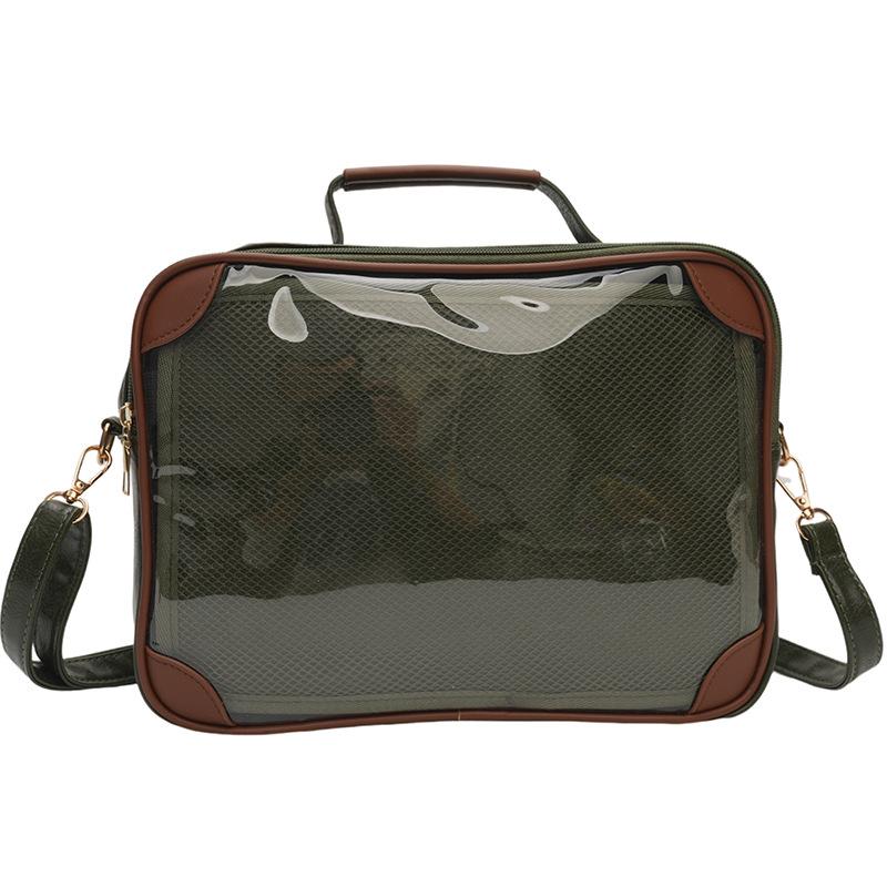 Cute Transparent Versatile Shoulder Bag Itabag Japanese Crossbody Handbags Women PU Leather JK Uniform Bags Purses and Handbags
