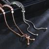 Luxury Cubic Zircon Single Row Pull Slider Bracelet Women Adjustable Bangle