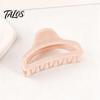 Polished Edge Hair Clip Back Head Claw, Hollow Design Shark with Anti-slip Transparent Teeth, Lightweight Acrylic Shower Claw for Long Thick