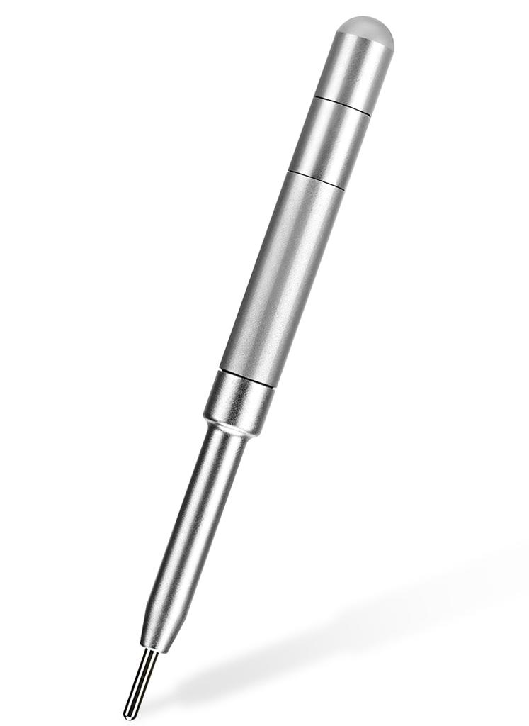 Facial Acupressure Ear Acupressure Stick for Facial Myofascial Facial Eye Ear Acupressure Full Body Storage Bag Silver Spring-Powered Stick, Muscles,