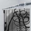 White Bath Curtain With Black Design Print Modern Bathroom Decor Shower Curtain Set For Home Decoration In Grey