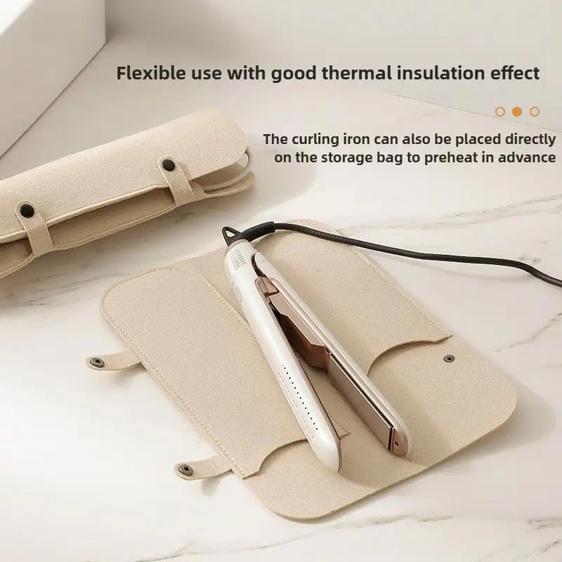 Hairdressing Tool Storage Bag -Travel Organizer with Double Pocket Design, Durable Fabric, Ideal for Curling Irons, Straightener