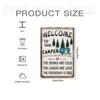 Vintage Pine Trees RV Camper Welcome Metal Wall Sign Rustic Motorhome Trailer Cabin Decor Iron Plaque