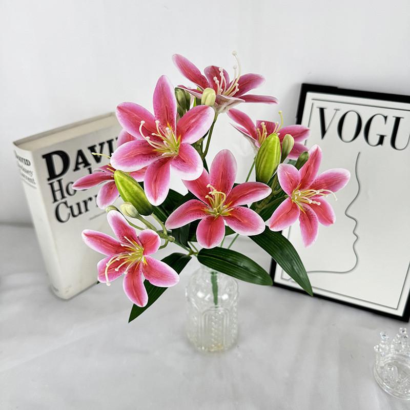 

Lily Lifelike Blossom Arrangements For Wedding Venue Decor And Props Photography Deep Pink