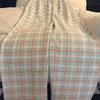 Loose Casual Long Pants Women Chic Wide Leg Pants Plaid Straight Leg Pants  Indoor Outdoor