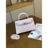 New trendy second-generation mini Kelly bag shoulder messenger bag niche contrasting handbag