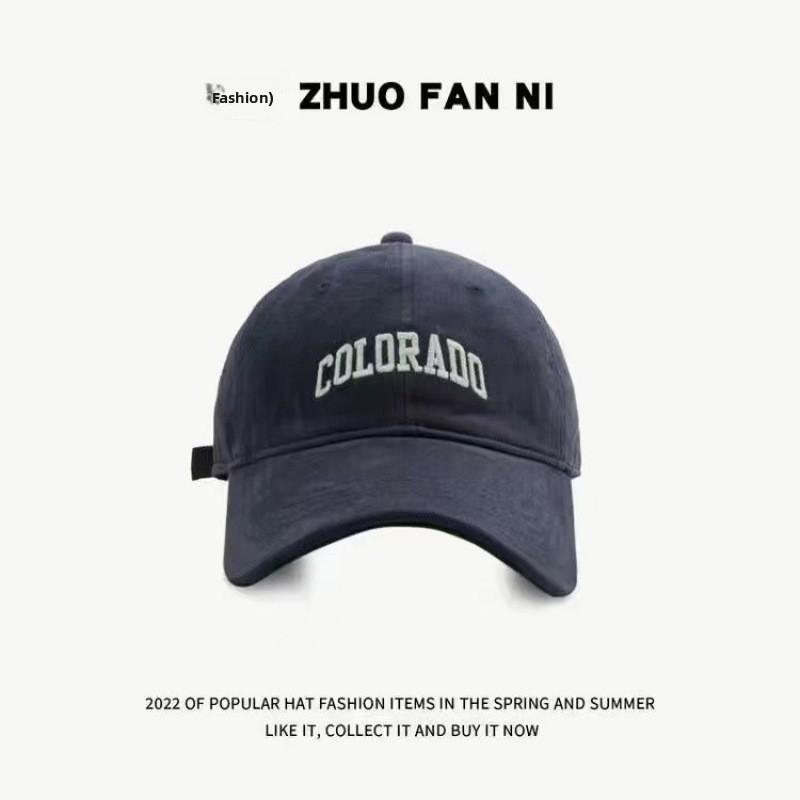 Baseball Cap Men Women Summer Sunshade Embroidered Letter With Extended Brim For Casual Wear