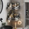 Three-story Storage Organizer Suction Cup Wall Corner Shelf Shower Shelf Shampoo Rack Shower Space