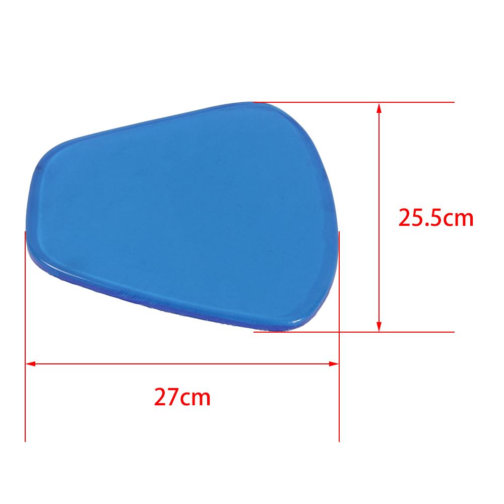 Motorcycle Accessories Gel Seat Cushion Flexible 27*25.5*1CM Soft Comfortable Shock Absorption Blue Slim Body Shape Adhesive