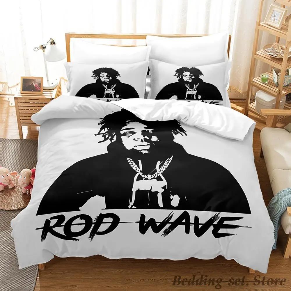 Popular Rod Wave Bedding Set Single Twin Full Queen King Size Bed Set Adult Kid Bedroom Duvetcover Sets Anime Parure De Lit Bed