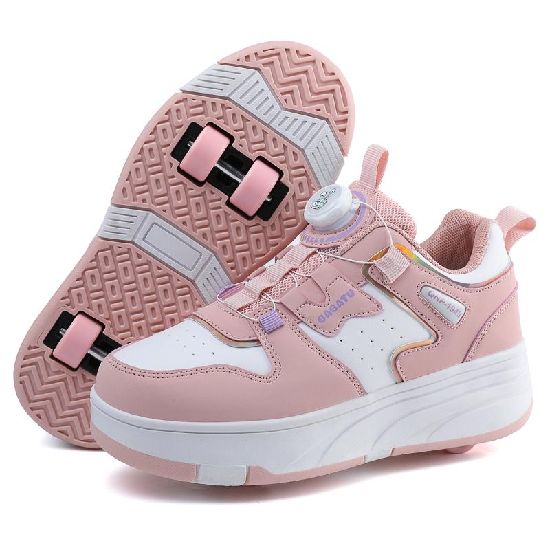 Chlapci Boty na kolečkové brusle pro mládež Vyjímatelné ploché boty Čtyřkolka Dívčí kolečkové brusle Tenisky pro ženy