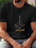 Bass Guitar Heavy Metal Band Logo Golden Black T-shirt