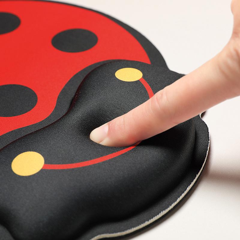 Adorable Pumpkin Girl Mouse Pad with Memory Foam Wrist Rest for Women - Super Soft Cartoon Design