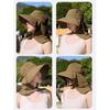 Women Sun Hat Bucket Hat with Large Shawl for Travel Hiking Shopping