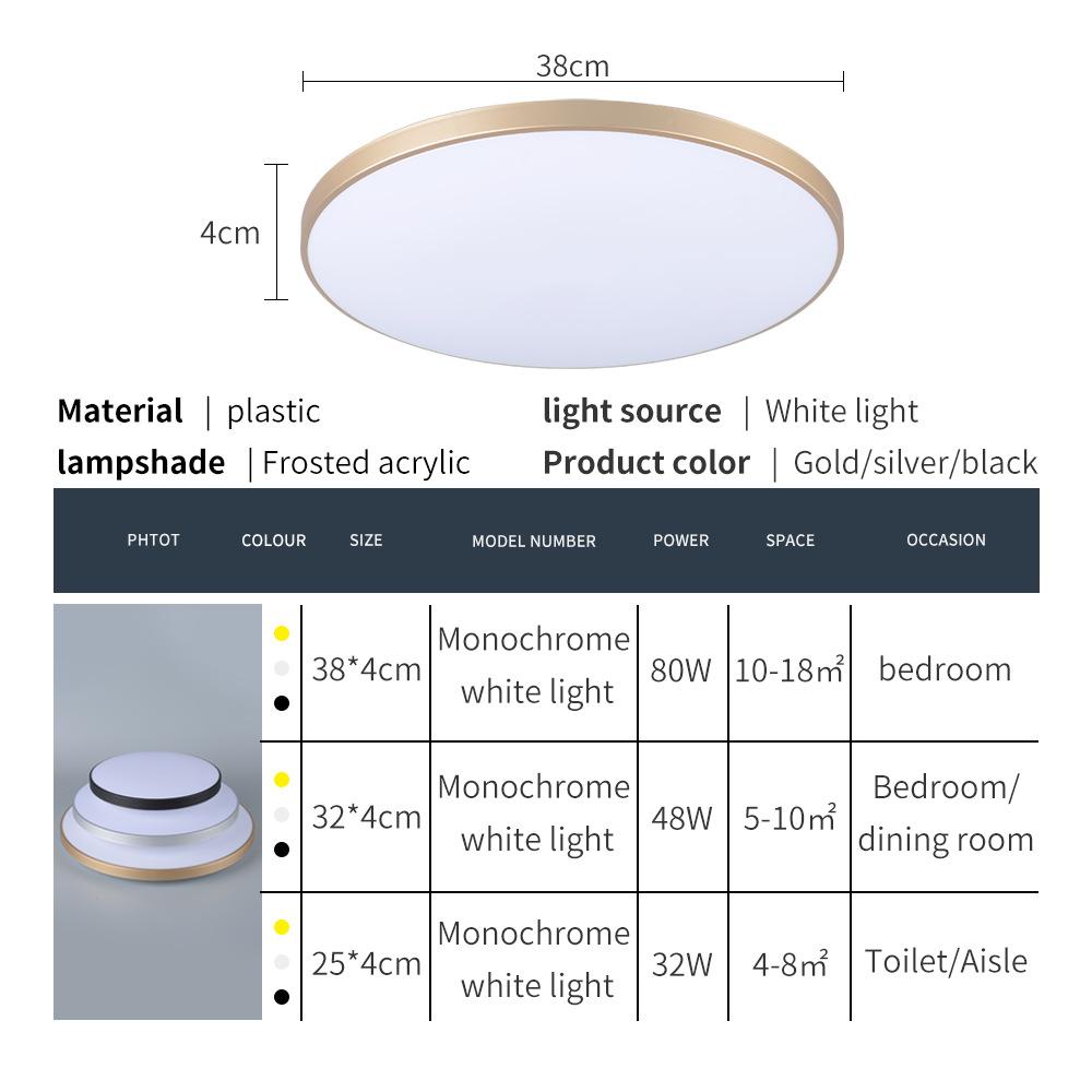 Plafoniera ultra subțire în camera de zi Corpuri de suprafață cu LED Lampă de tavan 85V-265V Lampă modernă OZN pentru iluminat pentru decorarea interioară
