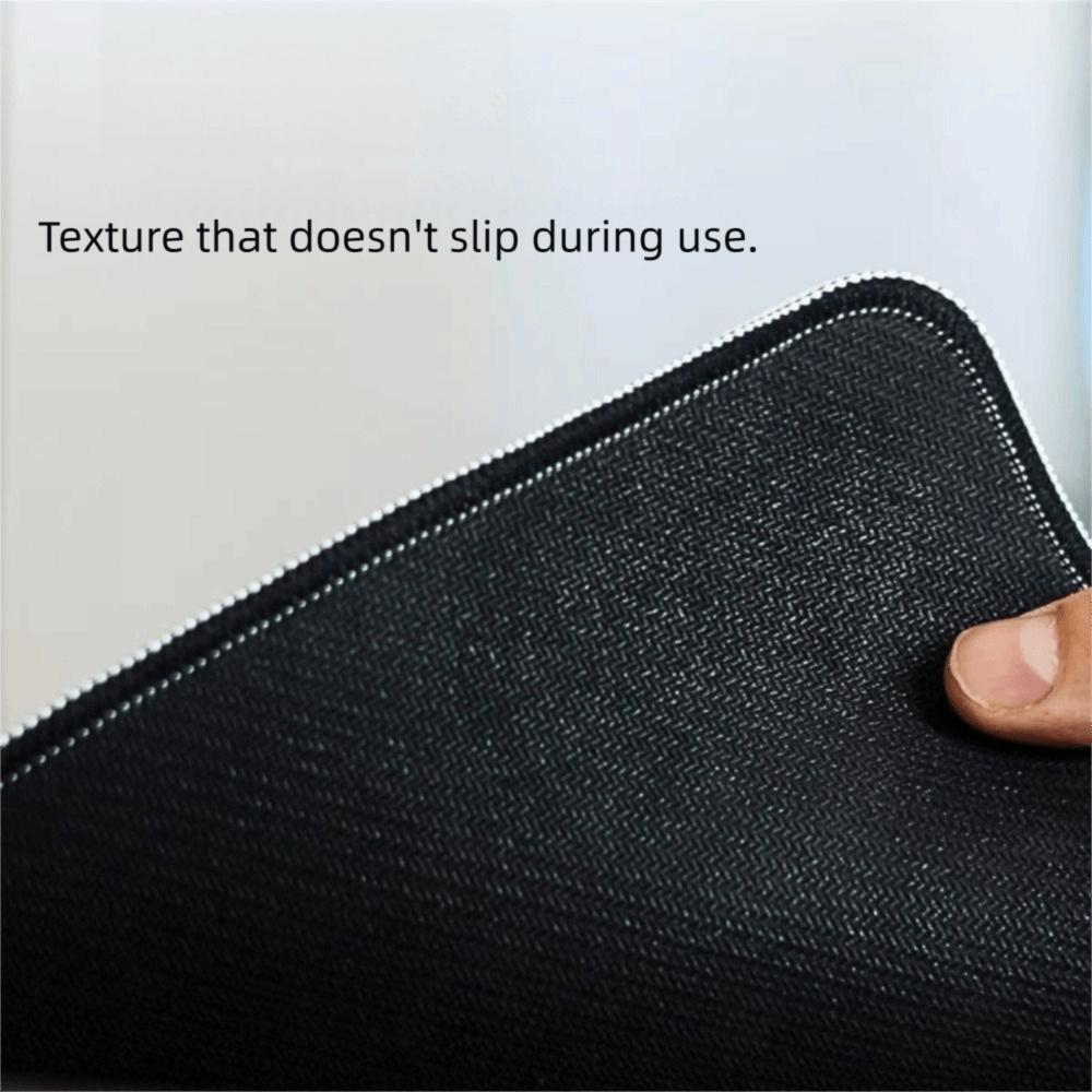 Stitched Edges Gaming Mouse Pad Black Grey Wave Ergonomic Mouse Mat Office Desk Use