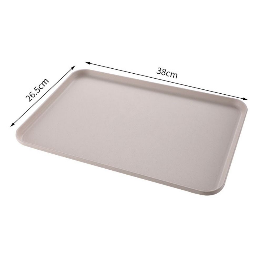 Plastic Wheat Straw Storage Tray Eco-friendly Large Capacity Service Dessert Pallet Exquisite Rectangular Serving Tray Desktop