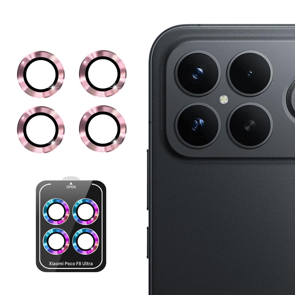 For Xiaomi Poco F8 Ultra Camera Lens Protector ENKAY Hat-Prince Metal Ring Lens Film