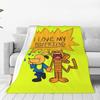 Custom Dogs Wallpaper Blanket Soft Fleece Autumn Warm Flannel Funny Manga Cartoon Throw Blankets For Sofa Travel Bedding Quilt