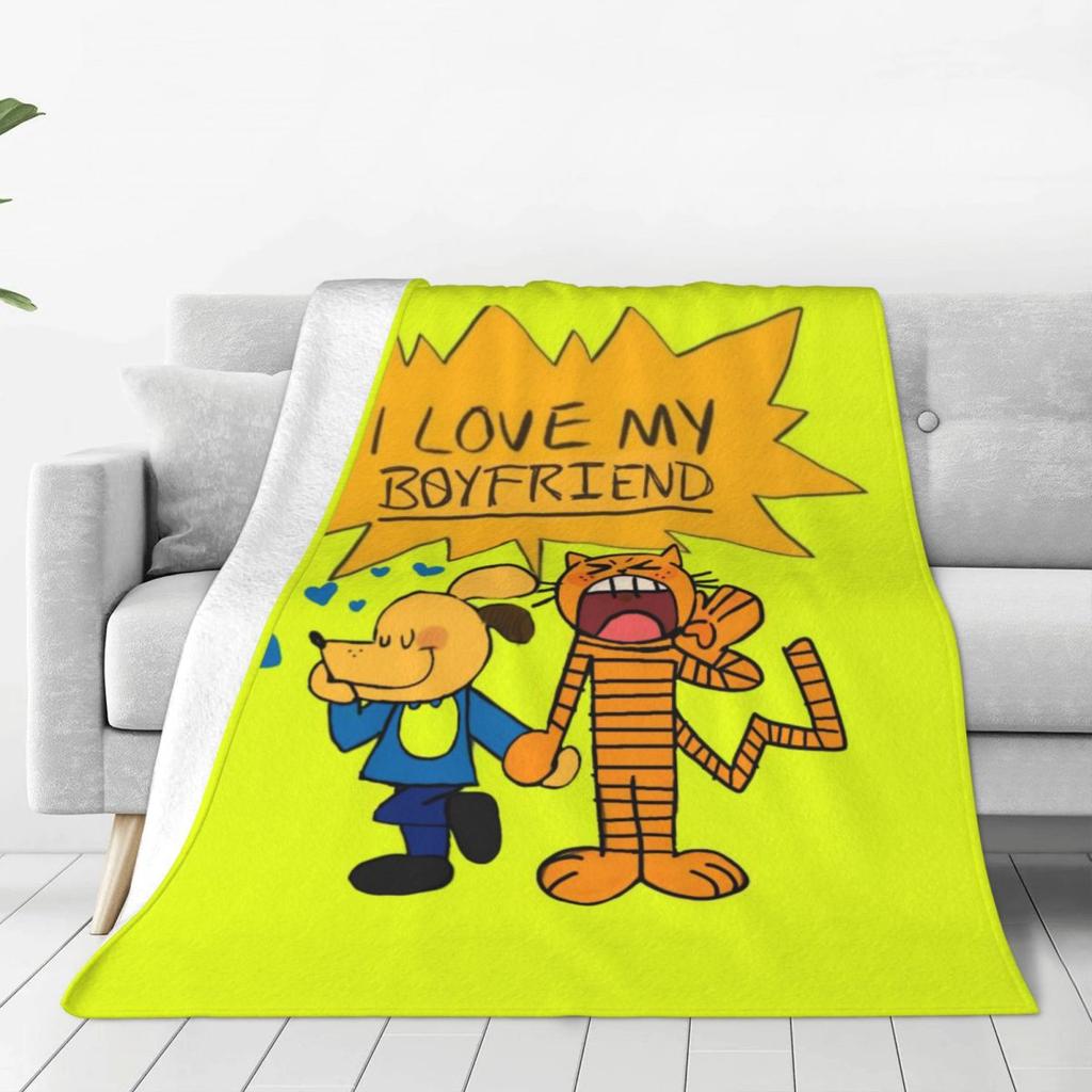 Custom Dogs Wallpaper Blanket Soft Fleece Autumn Warm Flannel Funny Manga Cartoon Throw Blankets For Sofa Travel Bedding Quilt