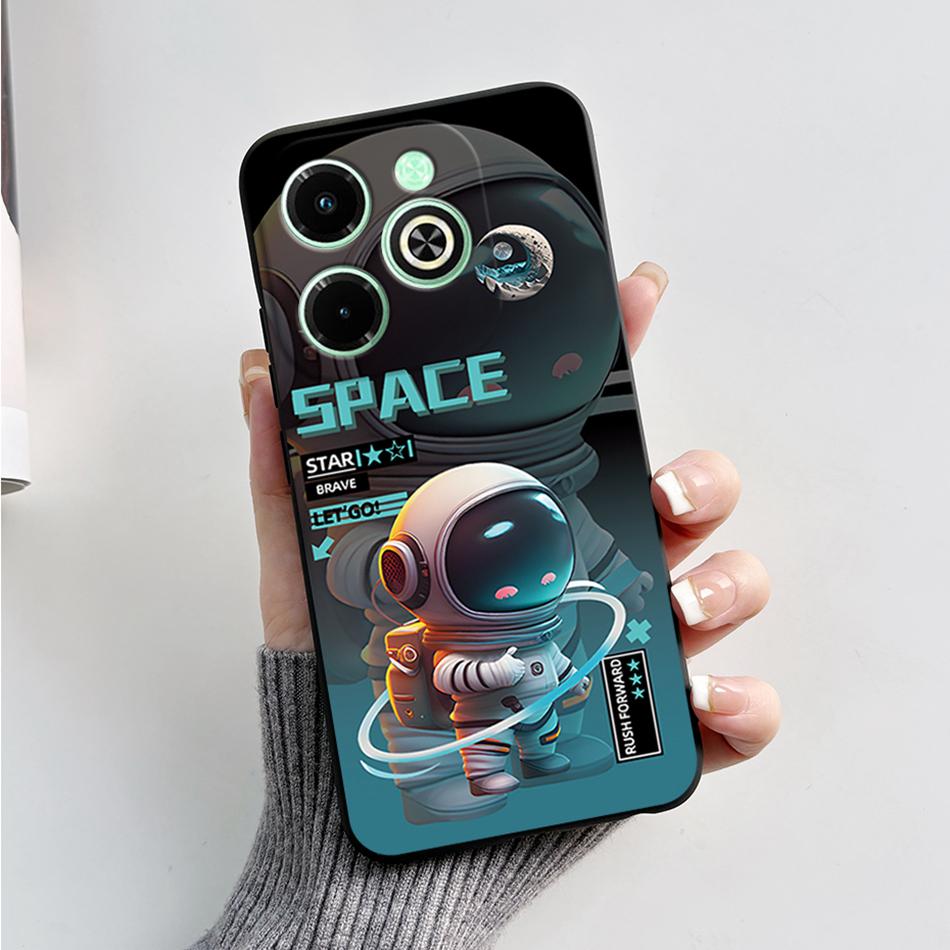 For Infinix Hot 40i Case Hot40i Fashion Marble Black Silicone Soft Phone Case For Infinix Hot 40i 40 i X6528B Back Cover Fundas