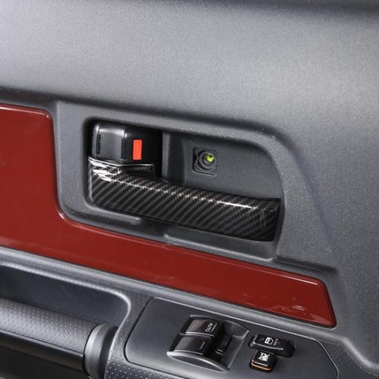 ABS Carbon Fiber Inner Door Handle Frame Cover Trim for Toyota FJ Curiser 07-21