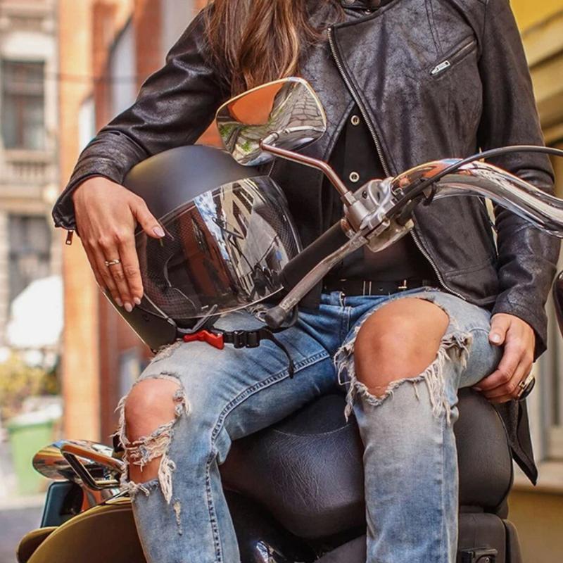 Motorradhelm Schnellverschluss Kinnriemen Schnellverschluss Zugschnalle Schwarz Rot Motorradhelm Schlosssockel 10-teilige Schnalle