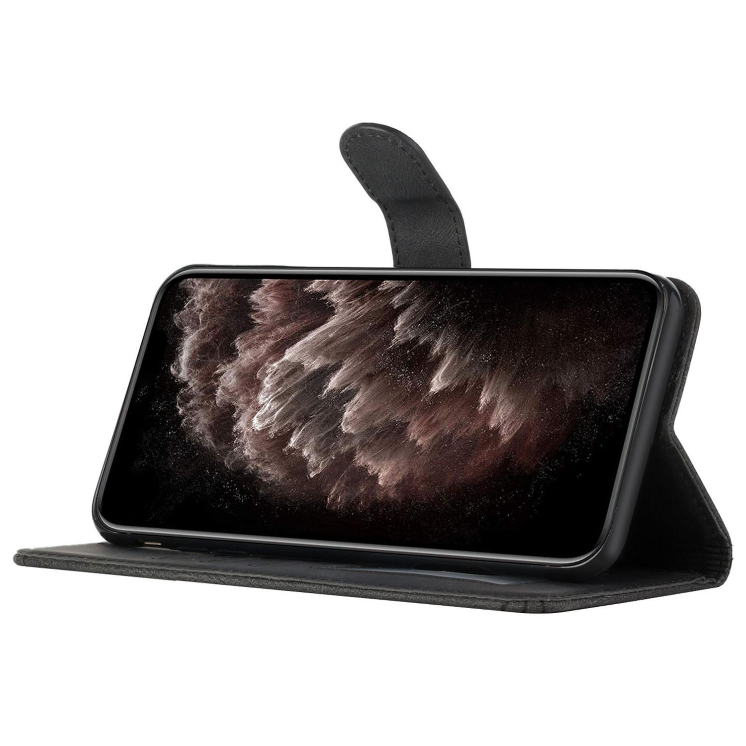 

YX0010 Series for Samsung Galaxy S25 Wallet Case Rhombus Lines Leather Phone Cover Black