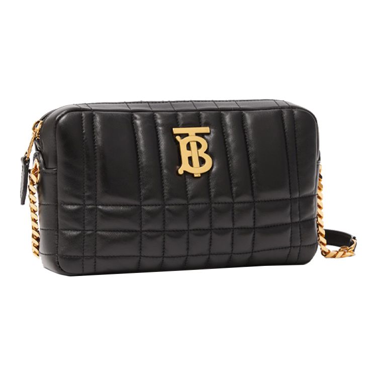 Burberry Lola Bag With Brand Logo Magnetic Closure Adjustable Chain Shoulder Strap Lambskin Camera Crossbody Bag Women Bags Black 80608941